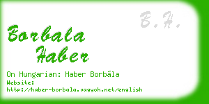 borbala haber business card